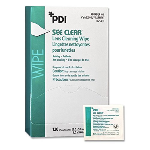 PDI Professional Disposables D25431 See Clear Eye Glass Cleaning Wipes 120/bx PDI Professional Disposables D25431 See Clear Eye Glass Cleaning Wipes 120/bx